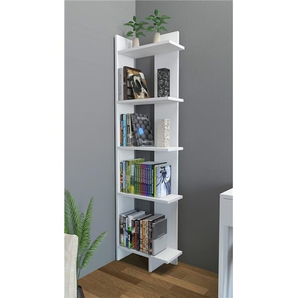 Decorotika Decorotika AL67BCB01 67 x 18 x 9 in. Alice Accent Corner Unit Bookcase - White AL67BCB01 - main